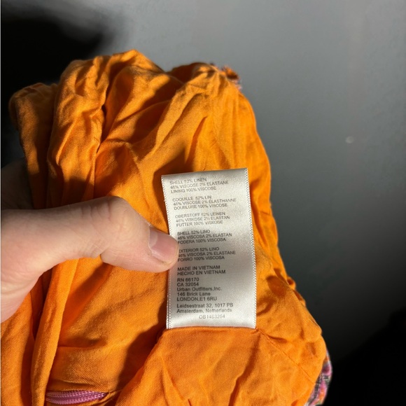 Urban Outfitters Linen Blend Geometric Mini Skirt Womens Size Medium - Picture 5 of 5